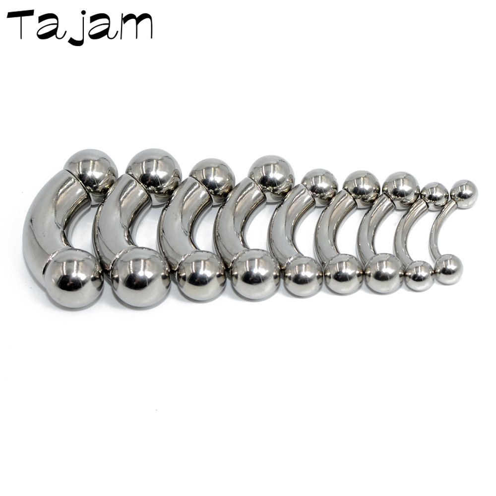 Nipple Bar Curved - 1 adet paslanmaz çelik düz halter