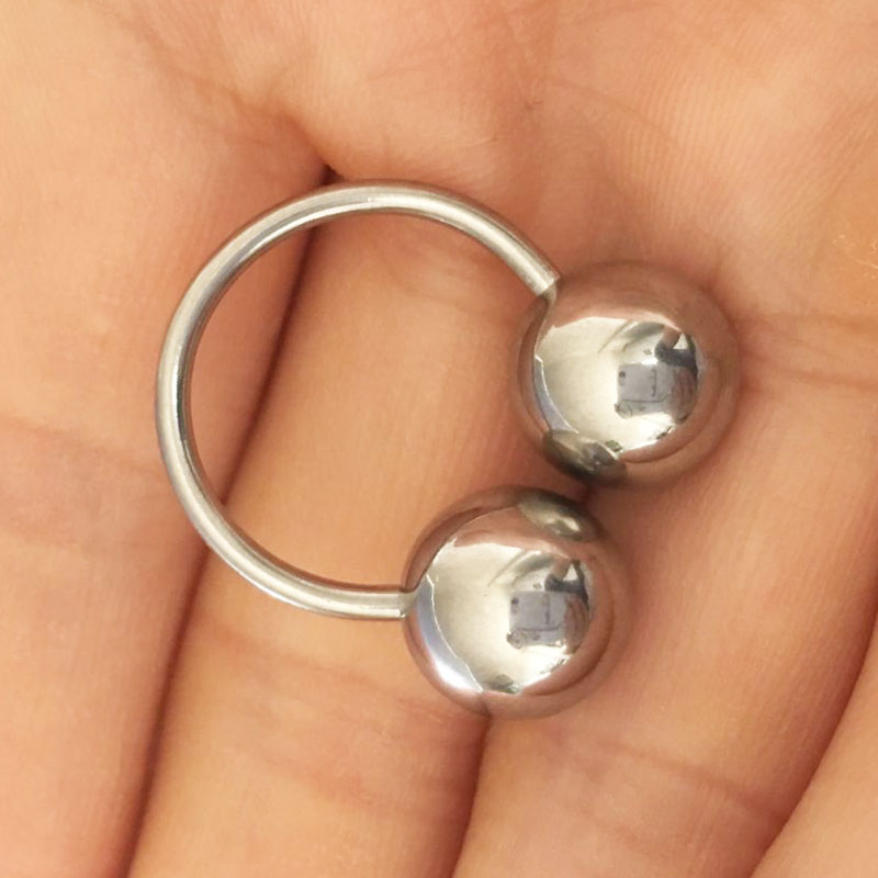 Nipple Bar Curved - Büyük Top Paslanmaz Çelik Halter At