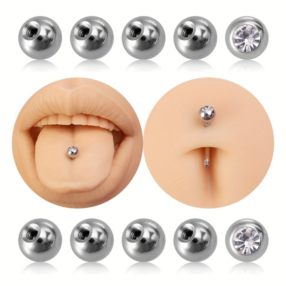 Body Jewelry Store - 10 adet piercing topları 3mm 5mm