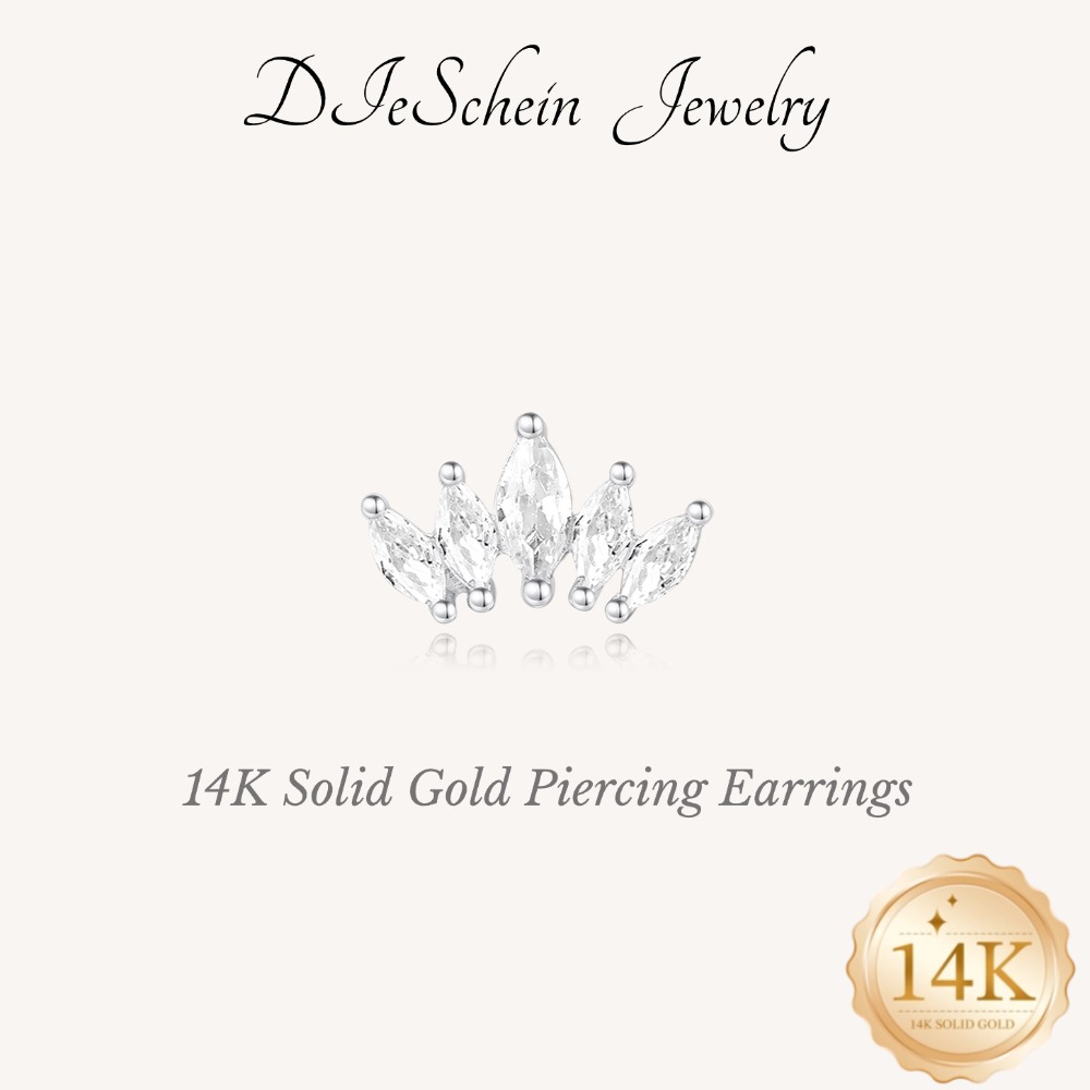 Tragus Flat Back - DIeSchein 14 Ayar Som Altın Kadınlar