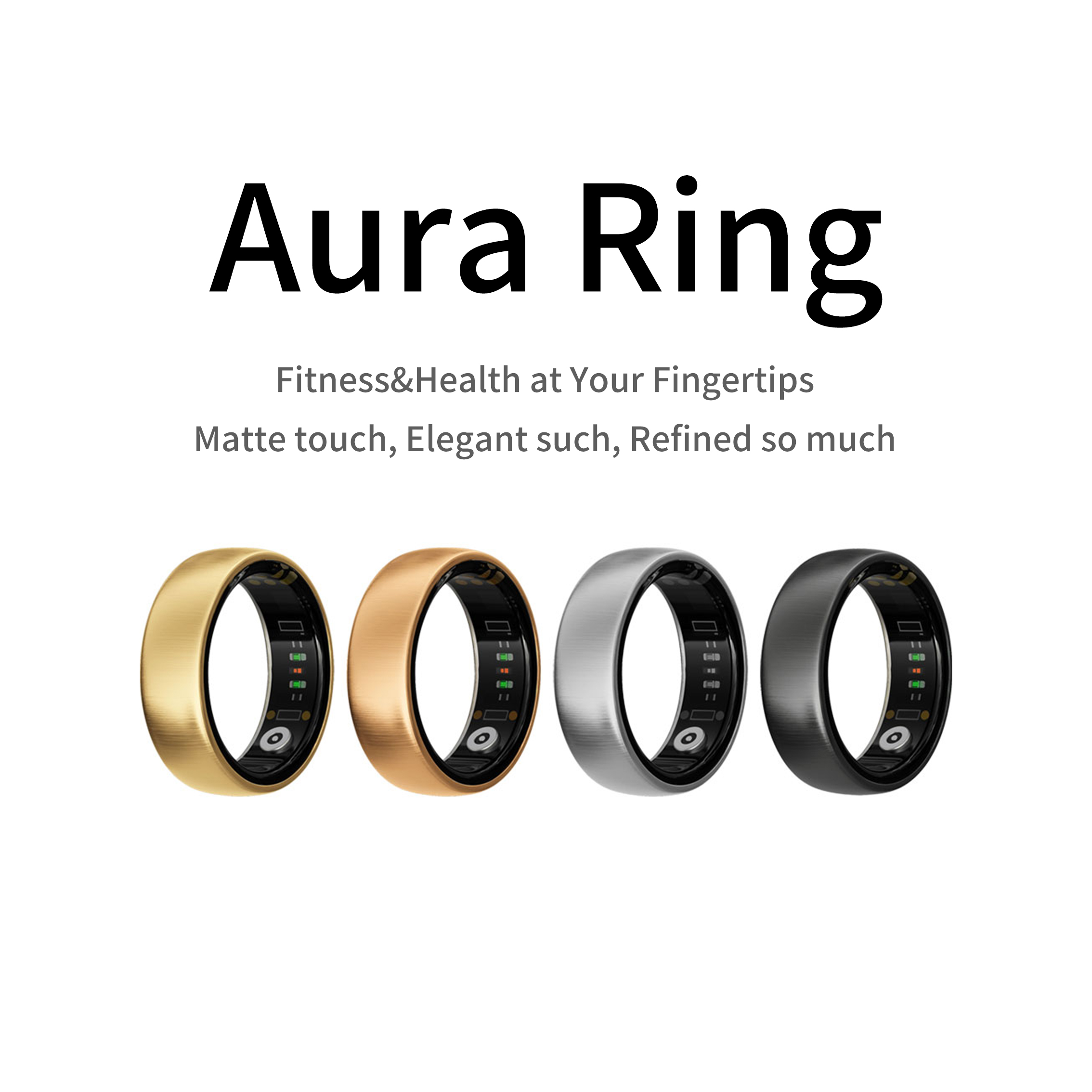 Daith Heart Ring - AURA Matt Akıllı Yüzük Fitness Spor