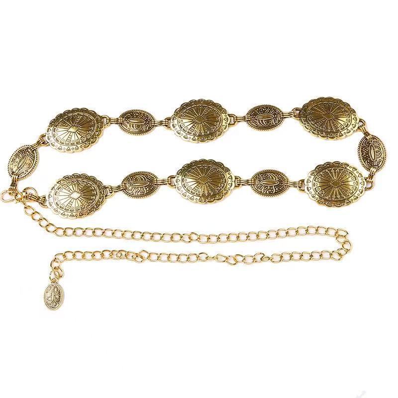 Body Jewelry High End - Bayanlar için retro tarz metal bel