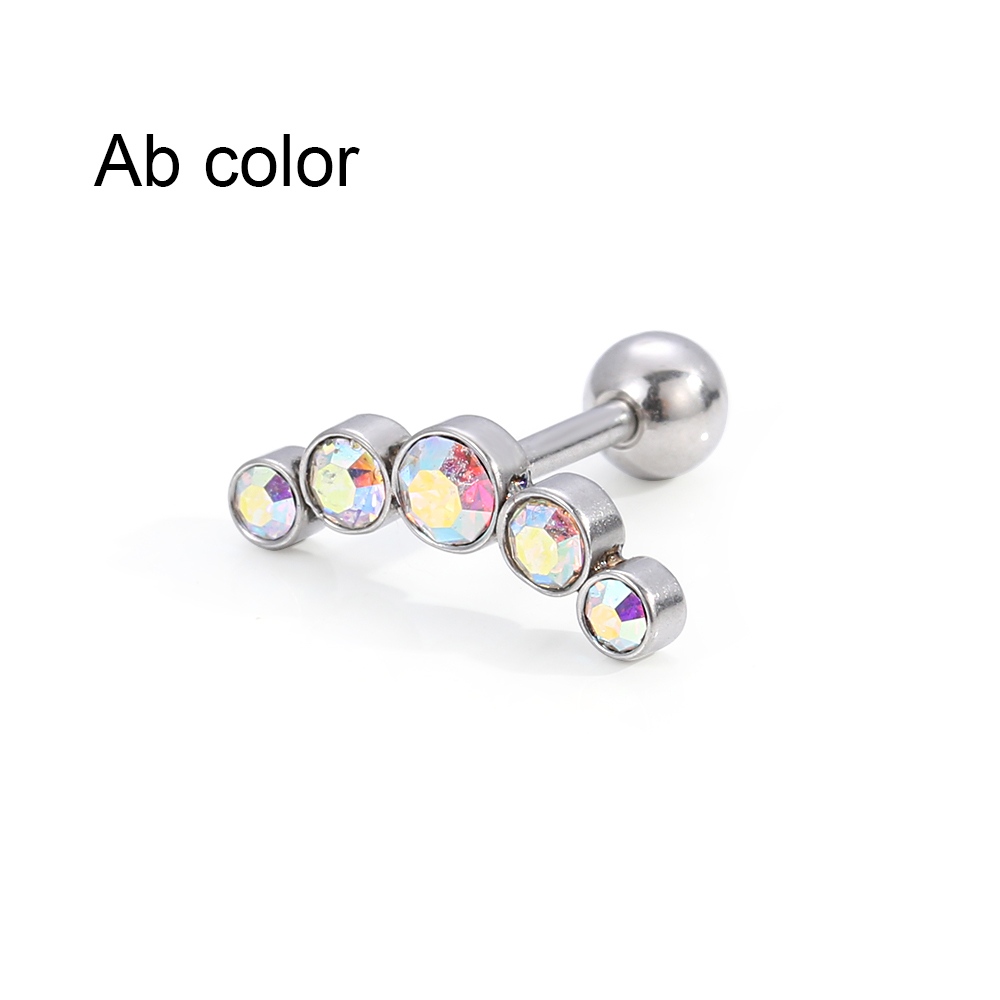 Body Jewelry And Earrings - 1 adet moda 16G kristal mücevher