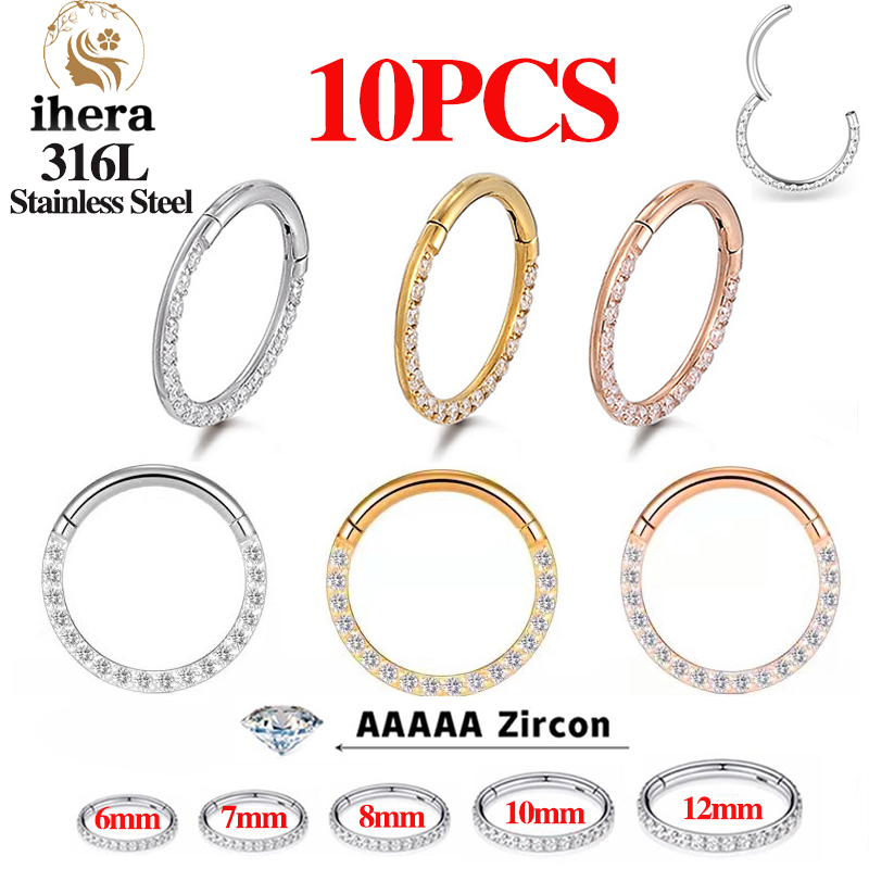 Body Jewelry And Earrings - 1/10 adet paslanmaz çelik burun halkaları