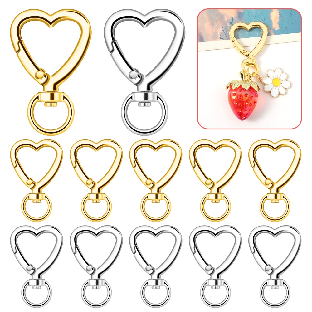 Daith Heart Ring - 10 adet Metal Kalp Istakoz Pençesi