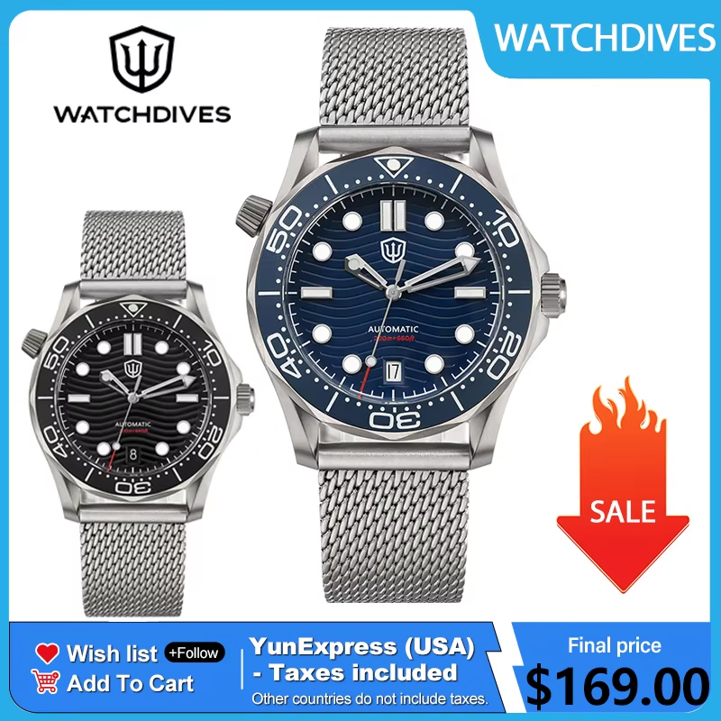 Body Jewelry Titanium - Watchdives WD007 39mm Dalış Saati Titanyum