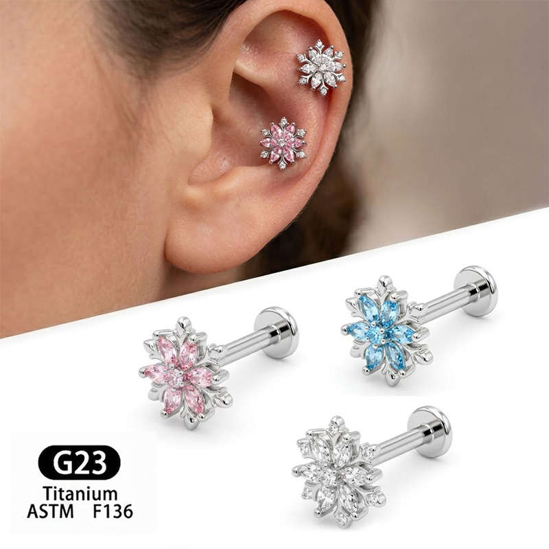 Tragus Flat Back - ASTM F136 Titanyum Düz Sırtlı Küpe