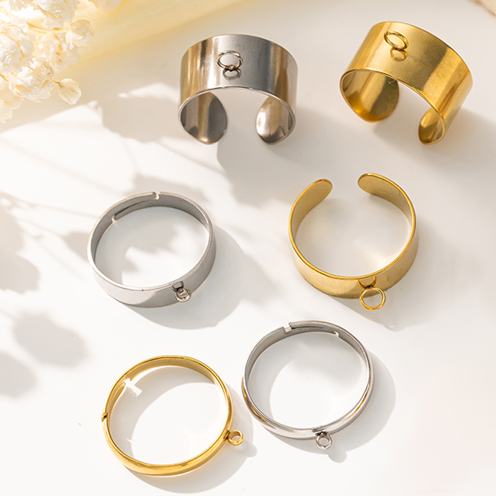 Daith Heart Ring - 5 adet/grup Paslanmaz Çelik Altın Rengi