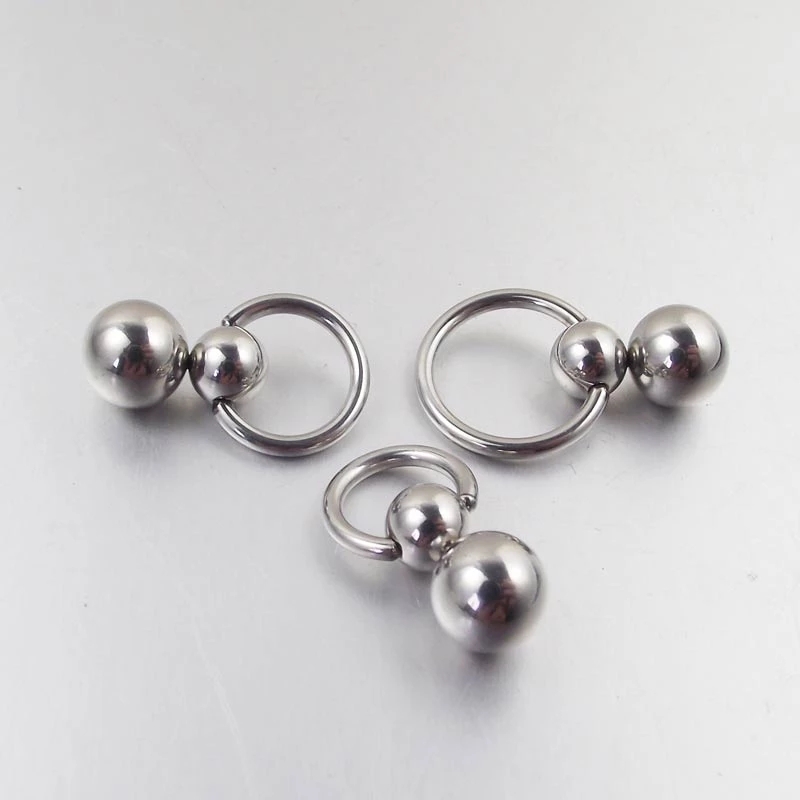 Nipple Bar Curved - Paslanmaz Çelik Çift Bilyalı Kabak Kabak