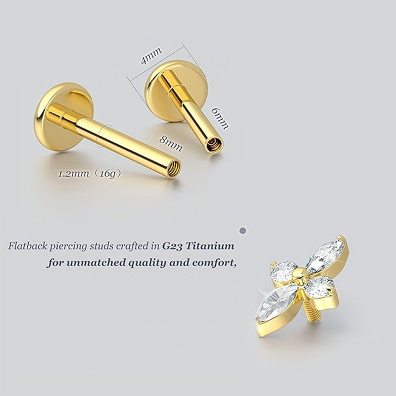 2 adet F136 G23 Titanyum Kıkır - Body Jewelry Threadless incelemesi ve fiyatı
