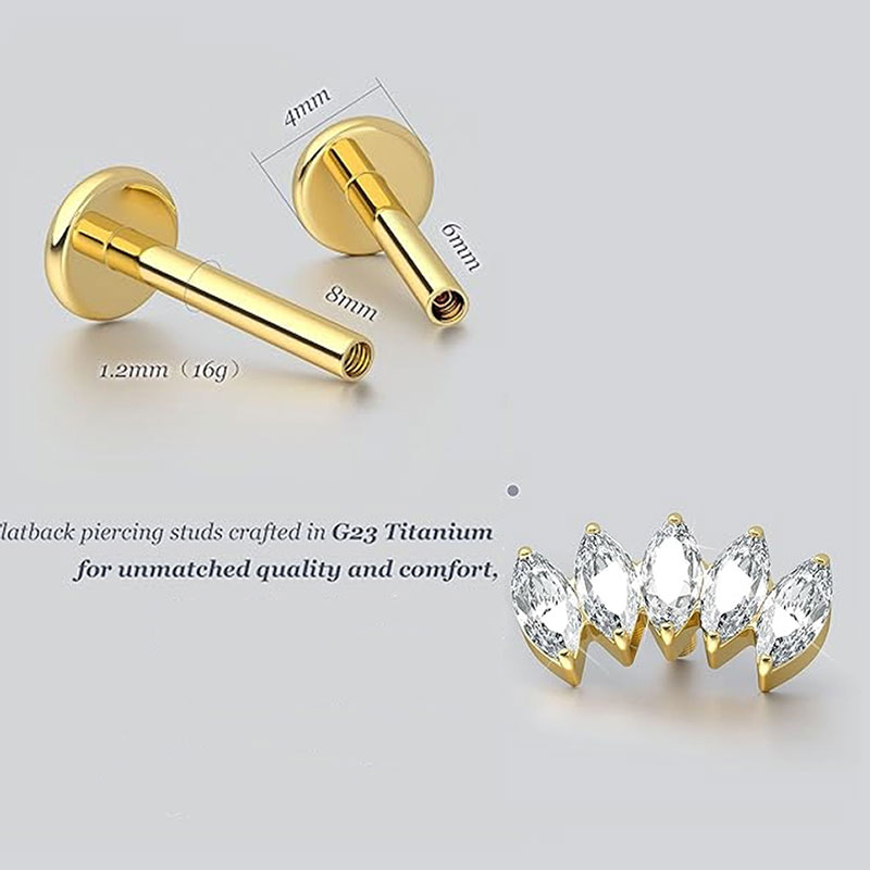 2 adet F136 G23 Titanyum Kıkır - Body Jewelry Threadless incelemesi ve fiyatı