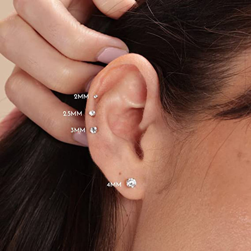 20G düz geri dişsiz küpe hipoa - Body Jewelry Threadless incelemesi ve fiyatı