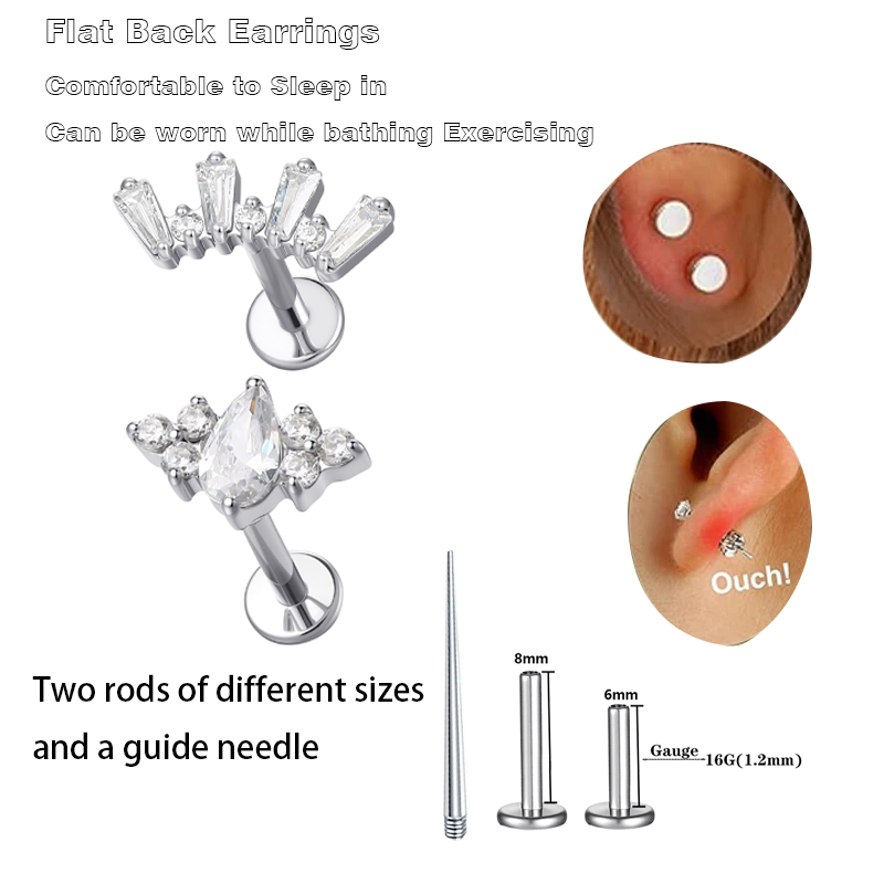 1 adet ASTM titanyum Helix pie - Tragus Flat Back incelemesi ve fiyatı