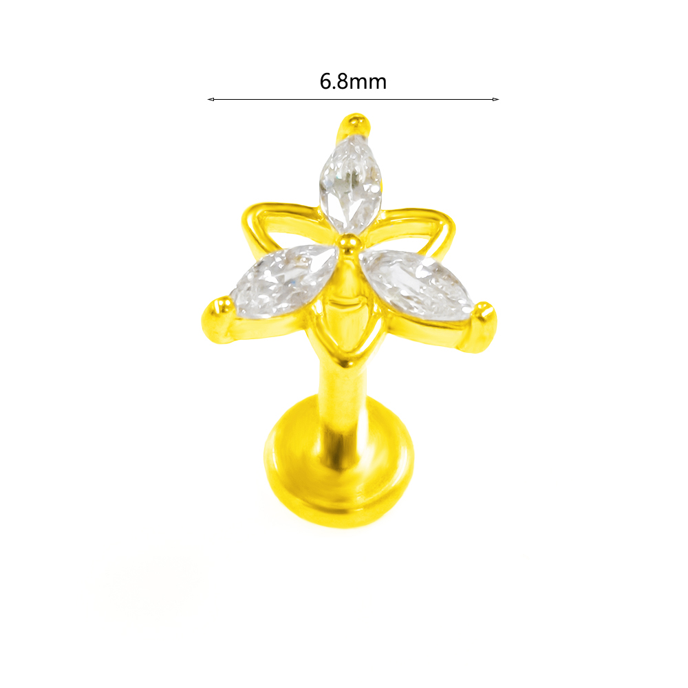 ASTM F136 G23 titanyum kolye y - Body Jewelry Threadless incelemesi ve fiyatı