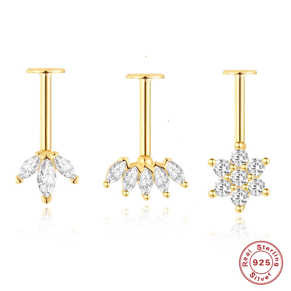 AIDE 925 ayar gümüş küpe kadın - Tragus Flat Back incelemesi ve fiyatı