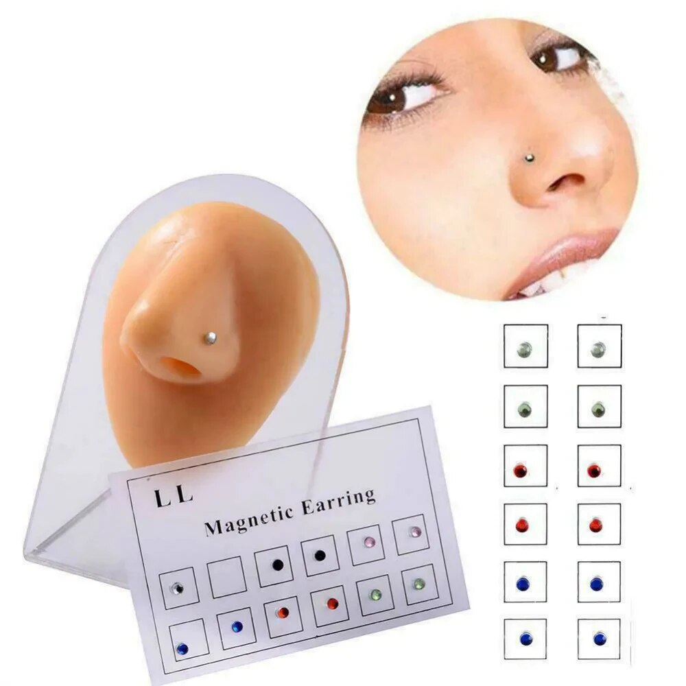12 adet/kart sahte dolandırıcı - Body Jewelry And Earrings incelemesi ve fiyatı