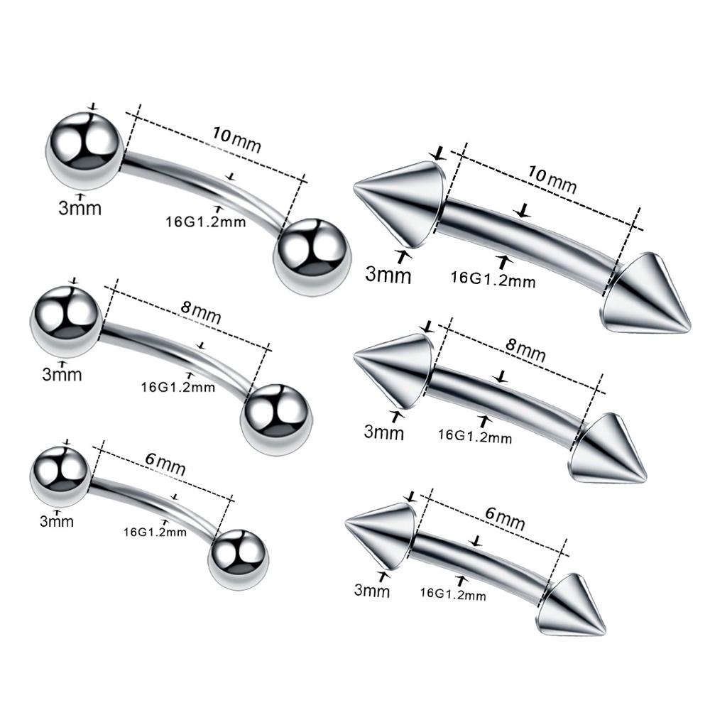 10 adet/grup kaş Piercing kavi - Nipple Bar Curved incelemesi ve fiyatı