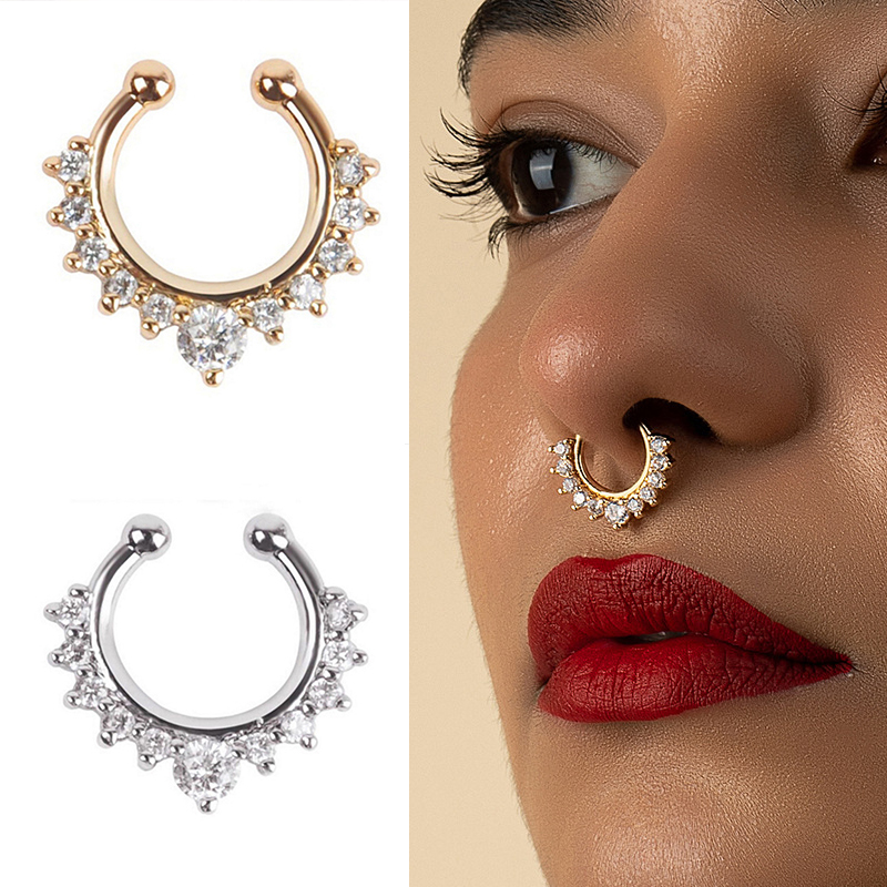 1 adet u-şekil burun mandalı s - Body Jewelry And Earrings incelemesi ve fiyatı