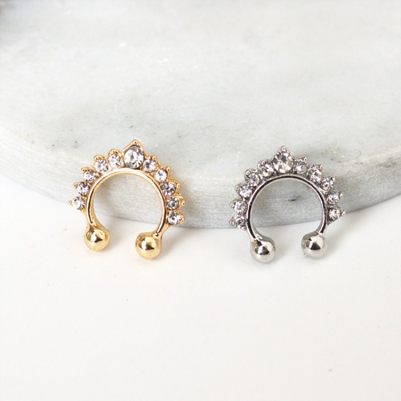 1 adet u-şekil burun mandalı s - Body Jewelry And Earrings incelemesi ve fiyatı