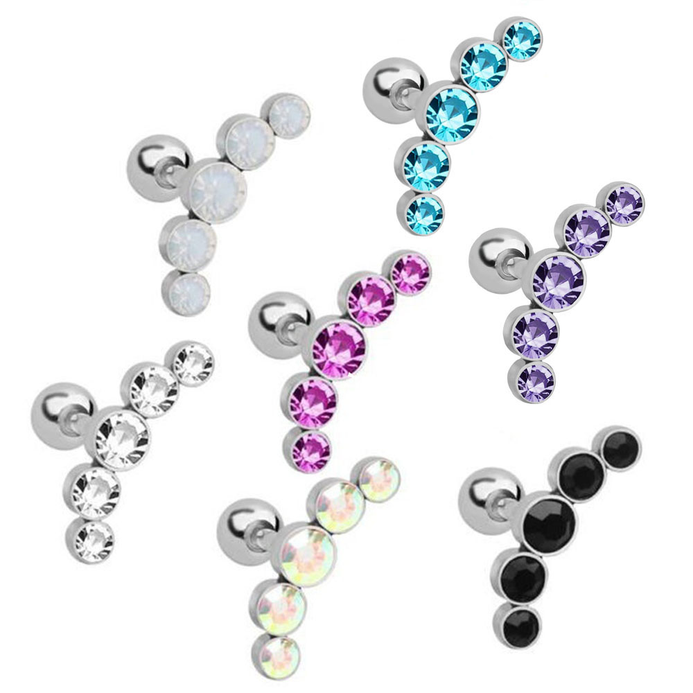 1 adet moda 16G kristal cevher - Body Jewelry Ear incelemesi ve fiyatı
