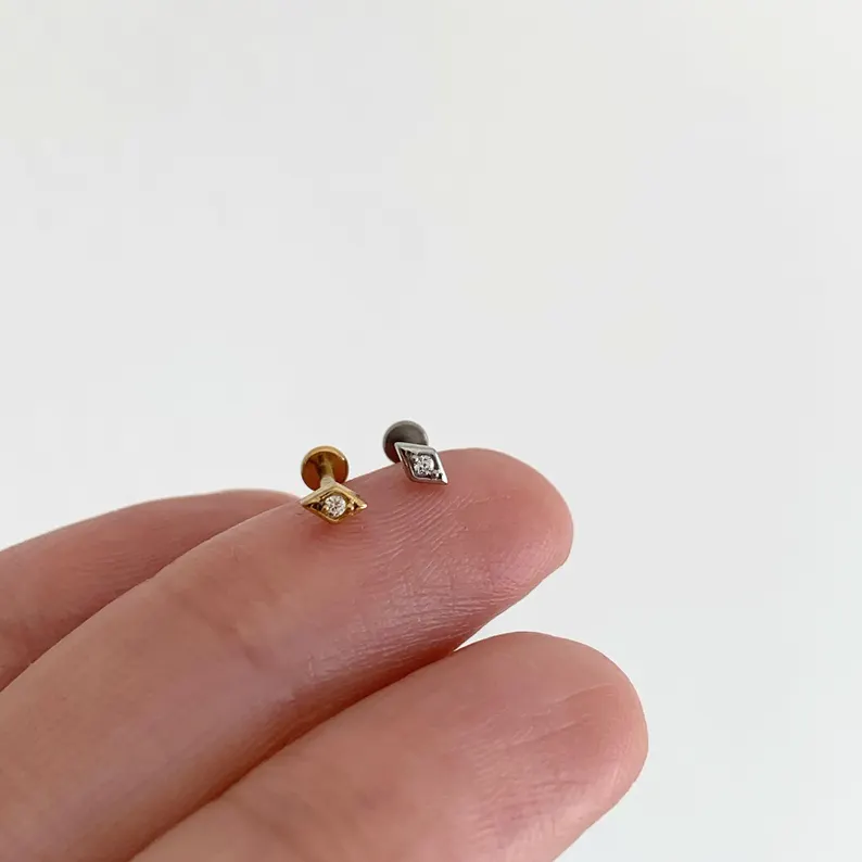 AIDE 1 Adet 925 Ayar Gümüş Eşk - Tragus Flat Back incelemesi ve fiyatı