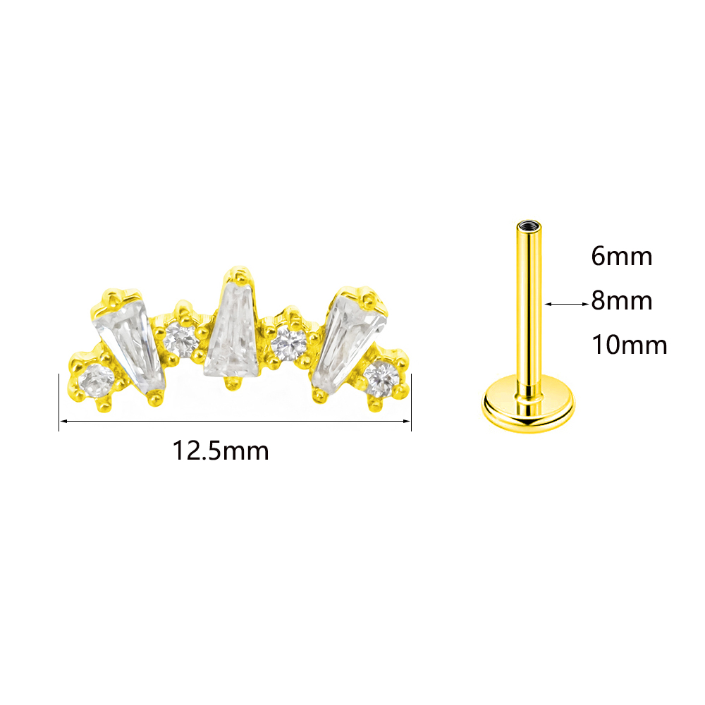 Iç dişli kübik zirkonya Labret - Tragus Flat Back incelemesi ve fiyatı