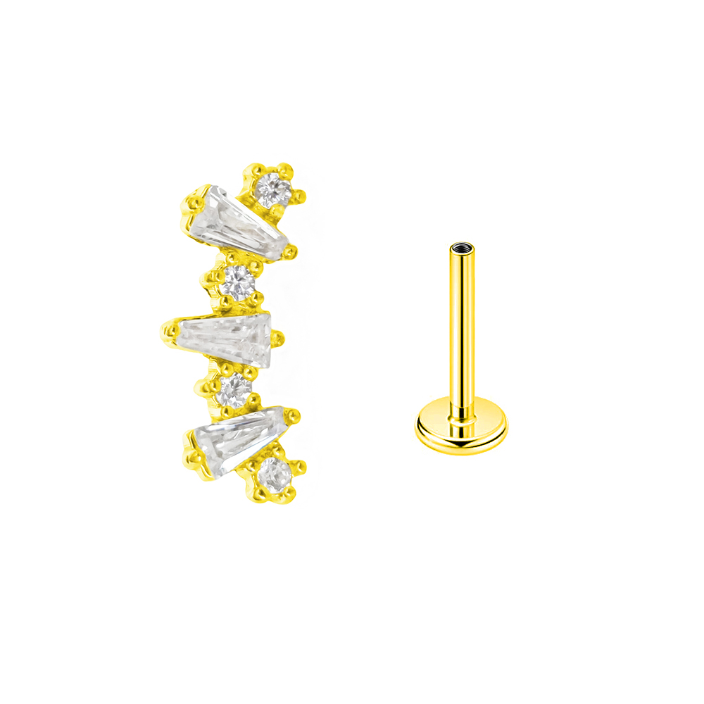 Iç dişli kübik zirkonya Labret - Tragus Flat Back incelemesi ve fiyatı