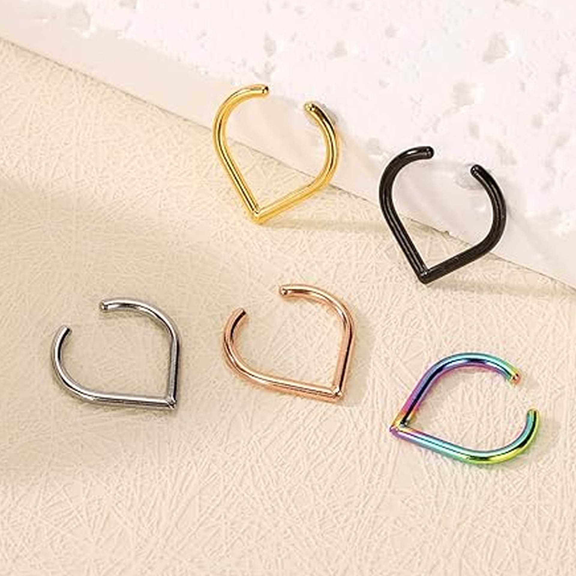 5 adet paslanmaz çelik sahte b - Body Jewelry And Earrings incelemesi ve fiyatı
