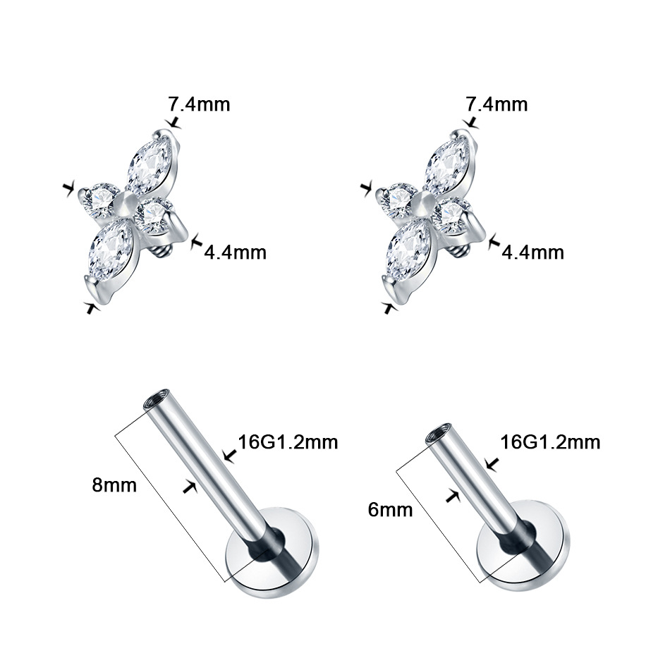 1 adet G23 titanyum Labret pie - Tragus Flat Back incelemesi ve fiyatı