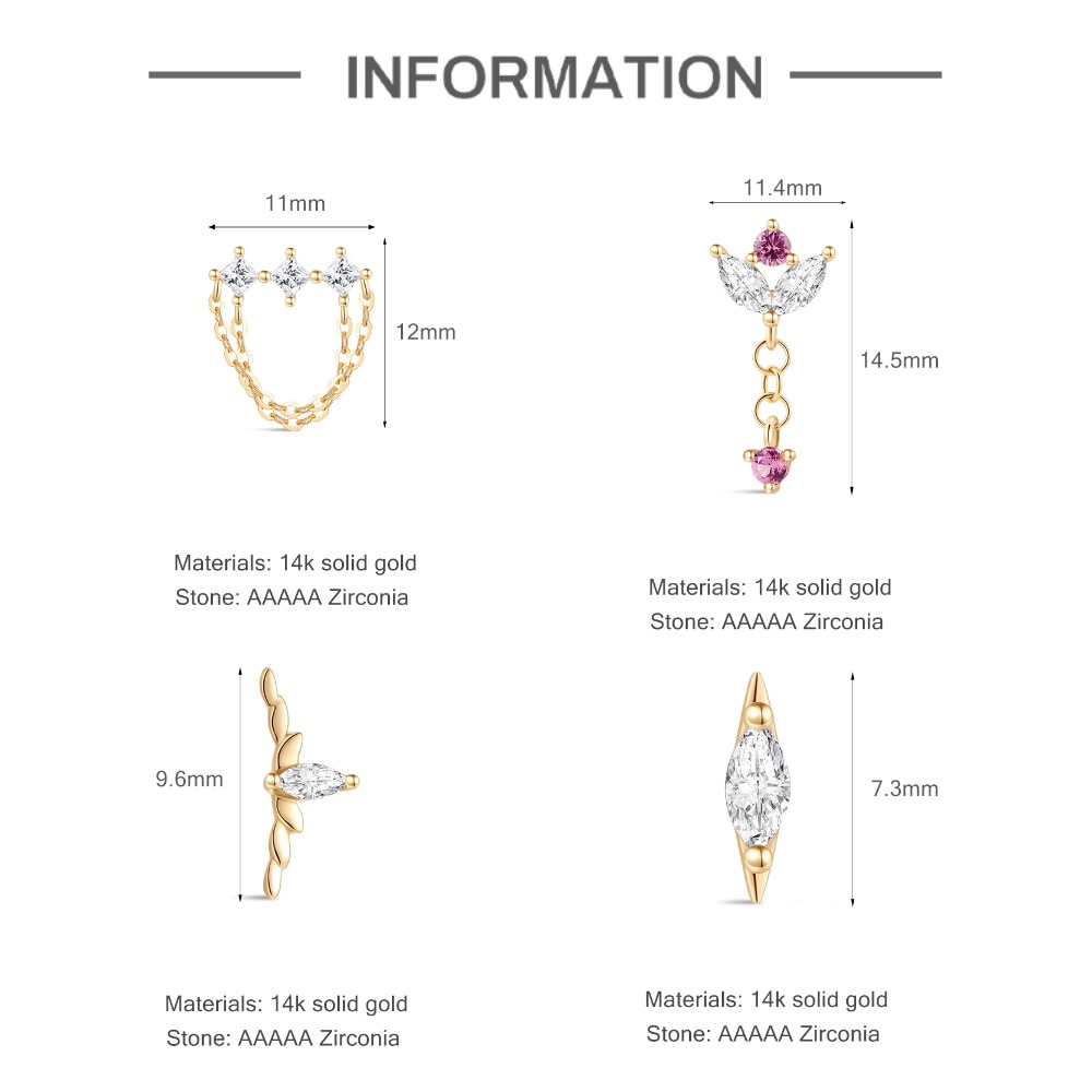 DIeSchein 14K Masif Altın Pier - Tragus Flat Back incelemesi ve fiyatı