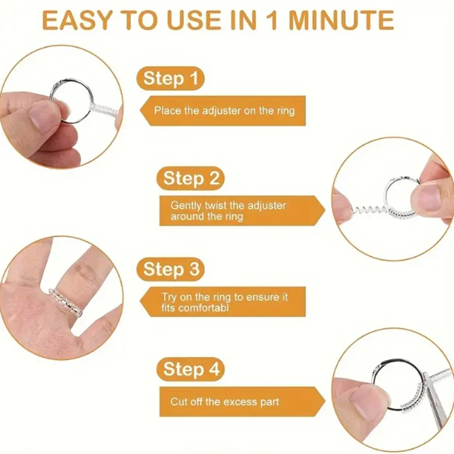 4/8 adet-Halka Boyutu Ayarlayı - Daith Heart Ring incelemesi ve fiyatı