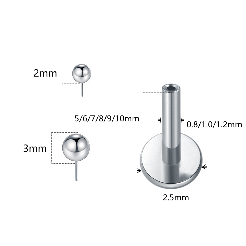 1/10 adet Titanyum Push-in Top - Body Jewelry Threadless incelemesi ve fiyatı