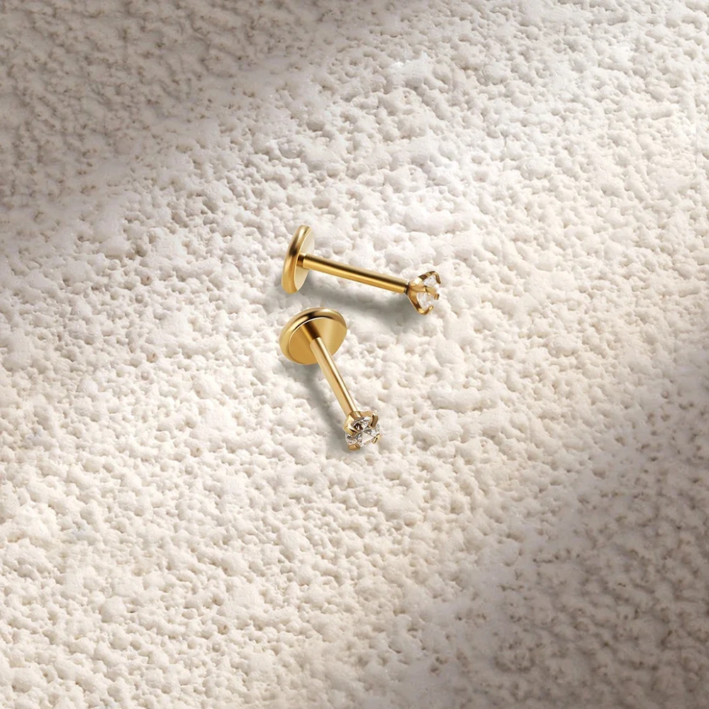 2/8 adet paslanmaz çelik küpe  - Tragus Flat Back incelemesi ve fiyatı