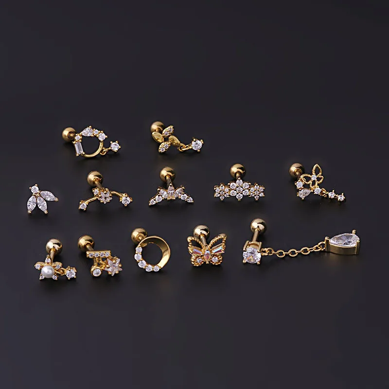 16G Tragus Helix Conch Piercin - Tragus Flat Back incelemesi ve fiyatı