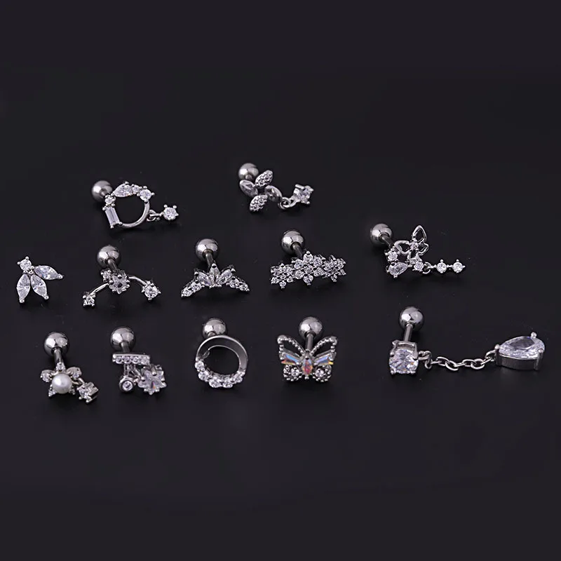 16G Tragus Helix Conch Piercin - Tragus Flat Back incelemesi ve fiyatı