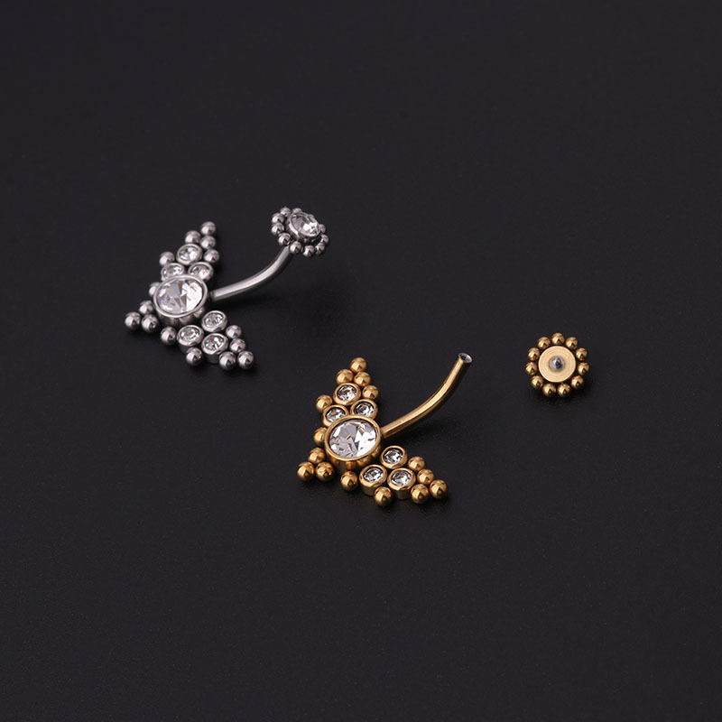 Zirkon Altın Göbek Halkaları P - Body Jewelry Titanium incelemesi ve fiyatı