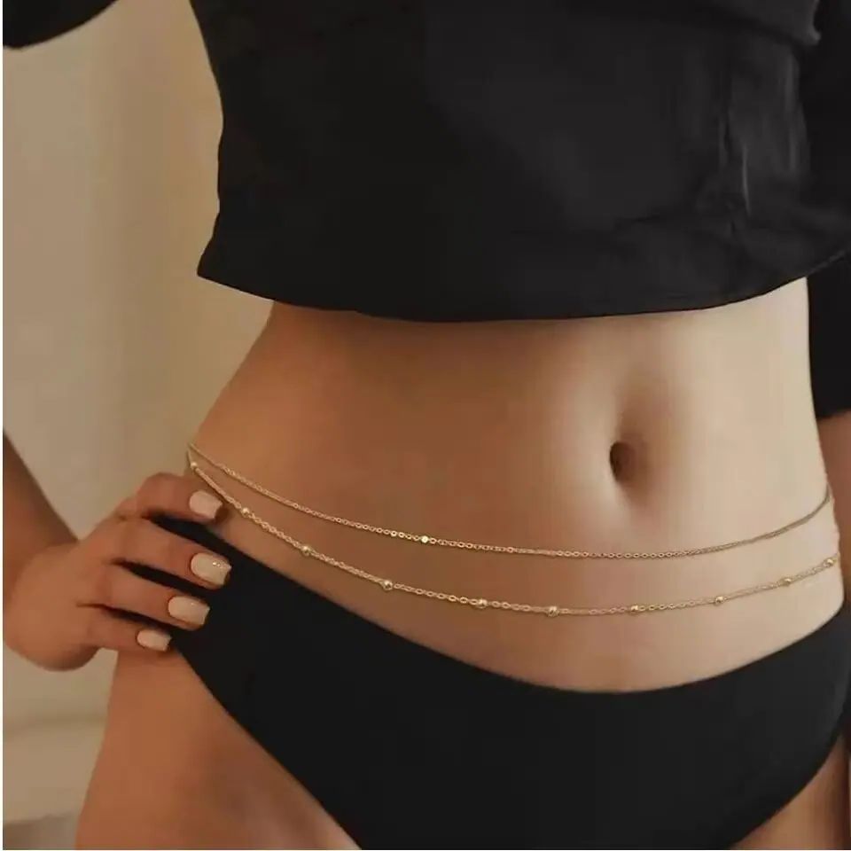 HipHop Çift Katmanlar Göbek Zi - Body Jewelry Women incelemesi ve fiyatı