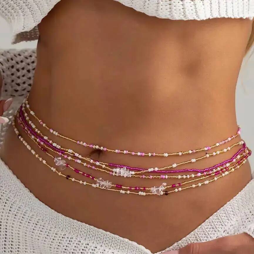 SHIXIN 6 Parça/Set Boho Renkli - Body Jewelry Women incelemesi ve fiyatı